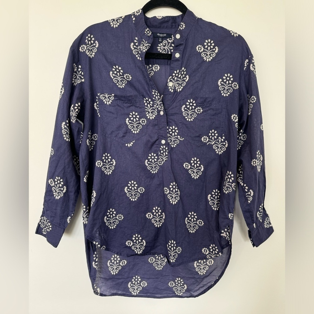 Madewell oversized lightweight cotton shirt tunic sz XS